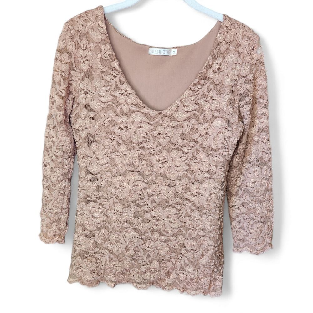 E.A.G. collection lace top witchy whimsygoth cottagecore fall vintage Med